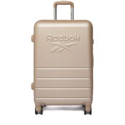 Walizka średnia Reebok. Brązowe walizki Reebok, bez wzorów, średnie. Za 299.99 zł.