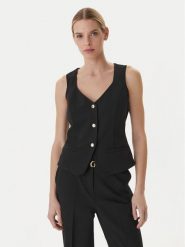 Guess Kamizelka W6GH49 W1895 Czarny Slim Fit. Czarne kamizelki damskie Guess, xl, z aplikacjami, z wiskozy, bez kaptura. Za 469.99 zł.
