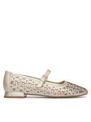 Caprice Baleriny 9-22511-46 Srebrny. Szare balerinki damskie Caprice, bez wzorów, ze skóry. Za 275.99 zł.