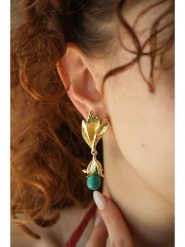 L'Atelier de Gaia Pozłacane kolczyki z warasytami rozmiar: onesize. Zielone kolczyki damskie L'Atelier de Gaia, pozłacane. Za 109.00 zł.
