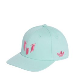 Czapka Lionel Messi z zapięciem na zatrzask. Czerwone czapki damskie Adidas, bez wzorów. Za 129.00 zł.