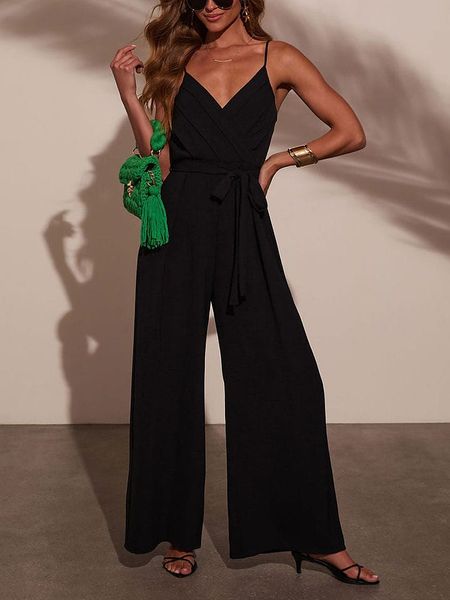 Milan Kiss Kombinezon w kolorze czarnym rozmiar: L. Czarne kombinezony damskie Milan Kiss, l, bez wzorów, z tkaniny, bez kołnierzyka, bez ramiączek. Za 184.02 zł.