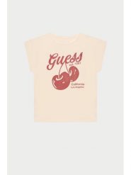 Guess T-Shirt J5GI00 K6YW4 Różowy Regular Fit. Czerwone koszulki i t-shirty dziewczęce Guess, z aplikacjami, z bawełny, bez kołnierzyka, bez ramiączek. Za 49.99 zł.