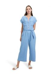 BETTY & CO Kombinezon w kolorze błękitnym rozmiar: 36. Niebieskie kombinezony damskie Betty & Co, bez wzorów, z tkaniny, bez kołnierzyka, bez ramiączek. Za 134.95 zł.