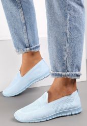 Niebieskie Tenisówki Pasquier. Niebieskie obuwie sportowe damskie Renee, z tkaniny, przed kostkę, bez zapięcia, tenisowe. Za 39.99 zł.