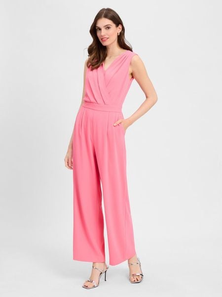 Comma Kombinezony Kobiety wyrazisty róż, 46. Czerwone kombinezony damskie comma, bez wzorów, eleganckie, bez kołnierzyka, bez ramiączek. Za 549.95 zł.