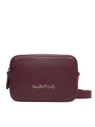 Valentino Torebka Zero Re VBS7B306 Bordowy. Czerwone listonoszki damskie Valentino, bez wzorów, ze skóry, bez dodatków. Za 359.99 zł.