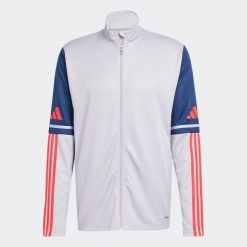 Bluza piłkarska ADIDAS Squadra 25 treningowa. Białe bluzy damskie Adidas, l, bez wzorów, z materiału, bez kaptura. Za 199.99 zł.