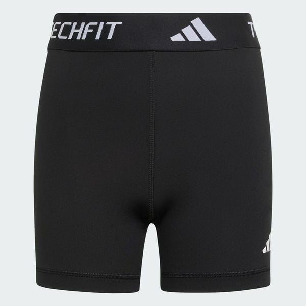 KRÓTKIE LEGGINSY TECHFIT. Białe legginsy damskie Adidas, l, bez wzorów, z dzianiny. Za 99.95 zł.