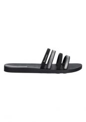 Klapki damskie Ipanema Mesh Slide IIl FEM 83751 BP394. Czarne klapki damskie Ipanema, bez wzorów, z gumy, bez obcasa, bez zapięcia. Za 143.12 zł.