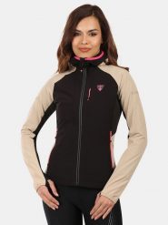 Kilpi Kurtka softshellowa "Baleo" w kolorze beżowo-czarnym rozmiar: 42. Brązowe kurtki sportowe damskie Kilpi, bez wzorów, bez kaptura. Za 304.99 zł.