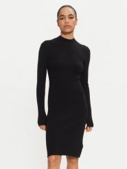 Calvin Klein Sukienka dzianinowa K20K207499 Czarny Slim Fit. Czarne sukienki damskie Calvin Klein, bez wzorów, z dzianiny, bez ramiączek. Za 559.99 zł.