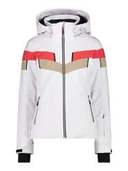 CMP Kurtka softshellowa w kolorze biało-pomarańczowo-beżowym rozmiar: 46. Białe kurtki sportowe damskie CMP, bez wzorów, z materiału, bez kaptura. Za 503.95 zł.