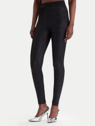 Versace Jeans Couture Legginsy 80HAC101 J0064 Czarny Slim Fit. Czarne legginsy damskie Versace Jeans Couture, bez wzorów, z jeansu. Za 629.99 zł.