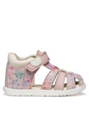 Geox Sandały B Sandal Macchia Gir B254WB 007BC C8W0G Różowy. Czerwone sandały dziewczęce Geox, ze skóry, bez obcasa, bez zapięcia. Za 249.99 zł.