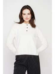 C& Jo Sweter w kolorze białym rozmiar: 36. Białe swetry klasyczne damskie C& Jo, bez kołnierzyka. Za 121.99 zł.