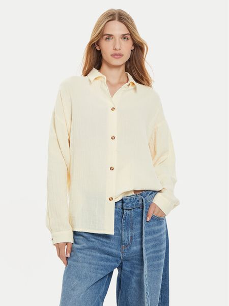 Roxy Koszula Morning Time ERJWT03639 Beżowy Loose Fit. Brązowe koszule damskie Roxy, xl, bez wzorów, z bawełny, bez kołnierzyka, bez ramiączek. Za 129.99 zł.