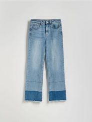 Jeansy bootcut fit - indigo jeans. Niebieskie jeansy damskie Reserved. W wyprzedaży za 119.99 zł.