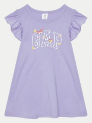 Gap Sukienka codzienna 744470-01 Fioletowy Regular Fit. Fioletowe sukienki dziewczęce GAP, bez wzorów, z bawełny, bez ramiączek, proste. Za 69.99 zł.
