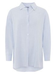 Zwillingsherz Koszula w kolorze błękitnym rozmiar: onesize. Niebieskie koszule damskie Zwillingsherz, bez wzorów, bez kołnierzyka, bez ramiączek. Za 113.99 zł.