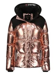 Geographical Norway Kurtka zimowa "Bilkiss" w kolorze różowym rozmiar: XL. Różowe kurtki damskie Geographical Norway, na zimę, xl, bez wzorów, z puchu, bez kaptura. Za 265.39 zł.