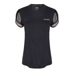 Koszulka damska DIADORA L. SS T-SHIRT BE ONE. Czarne koszulki sportowe damskie Diadora, l, bez wzorów, bez ramiączek. Za 69.99 zł.