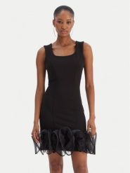 Rinascimento Sukienka koktajlowa CFC0126628003 Czarny Slim Fit. Czarne sukienki damskie Rinascimento, bez wzorów, z syntetyku, wizytowe, bez ramiączek. Za 719.99 zł.