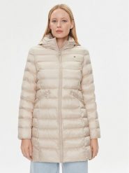 Tommy Hilfiger Płaszcz zimowy Global Stripe WW0WW39221 Écru Regular Fit. Kurtki damskie Tommy Hilfiger, na zimę, l, bez wzorów, z syntetyku, bez kaptura. Za 879.99 zł.