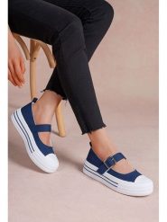 Foreverfolie Slippersy w kolorze granatowym rozmiar: 40. Niebieskie balerinki damskie Foreverfolie, bez wzorów. Za 129.95 zł.