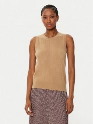 Tommy Hilfiger Sweter WW0WW43956 Beżowy Regular Fit. Brązowe swetry klasyczne damskie Tommy Hilfiger, s, z syntetyku, bez kołnierzyka. Za 339.99 zł.