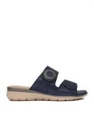 Go Soft Klapki CEO-WI16-INES-08 Granatowy. Niebieskie klapki damskie GO SOFT, bez wzorów, ze skóry, bez obcasa, bez zapięcia. Za 169.99 zł.