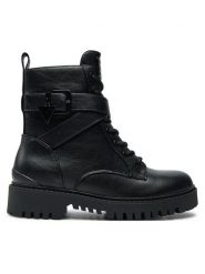 Guess Trapery Olsy FLFOLS ELE10 Czarny. Czarne trapery damskie Guess, ze skóry, bez zapięcia. Za 609.99 zł.