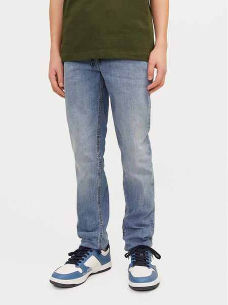 Jack & Jones Junior Jeansy Glenn 12260574 Niebieski Slim Fit. Niebieskie jeansy chłopięce Jack & Jones Junior, z bawełny. Za 69.99 zł.