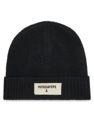 Patrizia Pepe Czapka 8F0082/K287 K103 Czarny. Czarne czapki damskie Patrizia Pepe, na zimę, bez wzorów, z materiału. Za 449.99 zł.