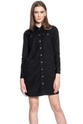 LEE WORKSHIRT DRESS DAMSKA SUKIENKA BLACK L50SMR01 112111405. Czarne sukienki damskie Lee, bez wzorów, bez ramiączek. Za 189.99 zł.