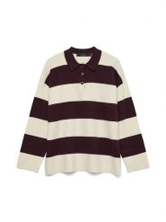 Vero Moda Sweter w kolorze kremowo-brązowym rozmiar: XS. Brązowe swetry klasyczne damskie Vero Moda, xs, bez kołnierzyka. Za 114.17 zł.