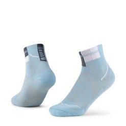 Skarpety do biegania Coolnet Quarter. Niebieskie skarpetki damskie Buff, bez wzorów, z materiału. Za 83.99 zł.
