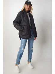 Happiness Istanbul Kurtka przejściowa w kolorze czarnym rozmiar: 36. Czarne kurtki damskie Happiness Istanbul, bez wzorów, bez kaptura. Za 149.31 zł.
