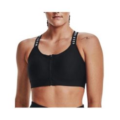 Stanik fitness cardio Under Armour Infinity High Bra Zip. Czarne biustonosze sportowe damskie Under Armour, bez wzorów. W wyprzedaży za 261.55 zł.