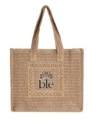 BLE Shopper bag w kolorze jasnobrązowym - 40 x 35 x 10 cm rozmiar: onesize. Brązowe shopper bag BLE, bez wzorów, z materiału, na ramię, bez dodatków. Za 42.95 zł.