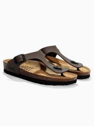 Sunbay Japonki "Camelia" w kolorze brązowym rozmiar: 40. Brązowe klapki damskie Sunbay, bez wzorów, z otwartym noskiem, bez obcasa, bez zapięcia. Za 171.28 zł.