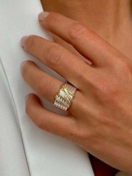DI GIORGIO Pozłacany pierścionek rozmiar: 56. Szare pierścionki damskie DI GIORGIO, pozłacane. Za 270.39 zł.