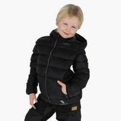 Kurtka puchowa junior hiking wodoodporna wiatroszczelna Östersund 2.0. Czarne kurtki damskie SWEDEMOUNT, m, bez wzorów, z puchu, bez kaptura. Za 499.99 zł.