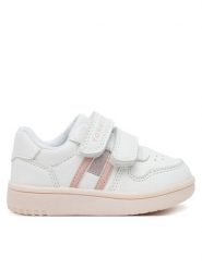 Tommy Hilfiger Sneakersy Flag Low Cut Velcro Sneaker T1A9-33730-1439 M Biały. Białe buty sportowe dziewczęce Tommy Hilfiger, bez wzorów, ze skóry, bez zapięcia. Za 189.99 zł.