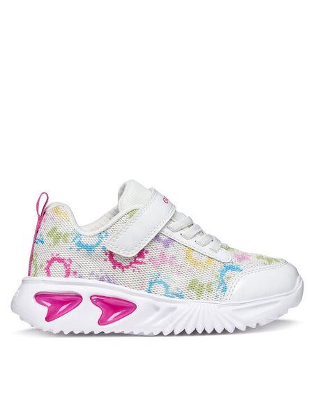 Geox Sneakersy J Assister Girl J45E9B 0GFHH C0653 S Biały. Białe buty sportowe dziewczęce Geox, bez wzorów, z materiału, bez zapięcia. Za 249.99 zł.