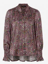 More & More Bluzka w kolorze czarno-różowym rozmiar: 36. Czarne bluzki damskie More & More, s, bez wzorów, z wiskozy, klasyczne, bez kołnierzyka, bez ramiączek. Za 91.12 zł.