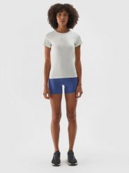 4F Legginsy krótkie treningowe damskie - granatowe M. Niebieskie legginsy damskie 4F, m, bez wzorów, z dzianiny, z podwyższonym stanem, na fitness i siłownię. W wyprzedaży za 39.99 zł.