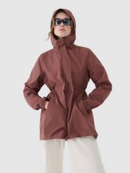 4F Parka przejściowa z membraną 8000 damska - brązowa XL. Brązowe parki damskie 4F, m, z dzianiny, bez kaptura. W wyprzedaży za 199.99 zł.