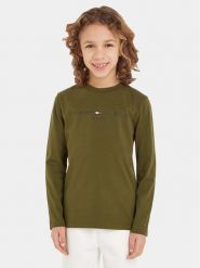Tommy Hilfiger Bluzka Essential KS0KS00202 Zielony Regular Fit. Zielone t-shirty i koszulki chłopięce Tommy Hilfiger, bez wzorów, z bawełny, bez kołnierzyka, bez ramiączek. Za 99.99 zł.
