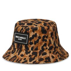 Kapelusz Just Cavalli. Brązowe kapelusze damskie Just Cavalli, bez wzorów. Za 239.99 zł.